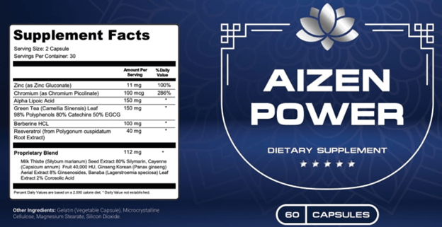 aizen power ingredients and dosage